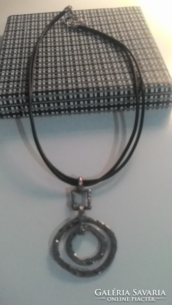 Israeli silver necklace (neck blue) and pendant