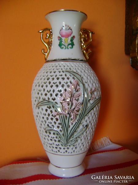 Jean Pouyat Limoges váza  100% HIBÁTLAN 20,7 CM 