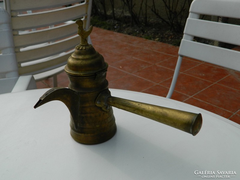 Hand hammered and engraved antique Turkish coffee pourer - copper pourer