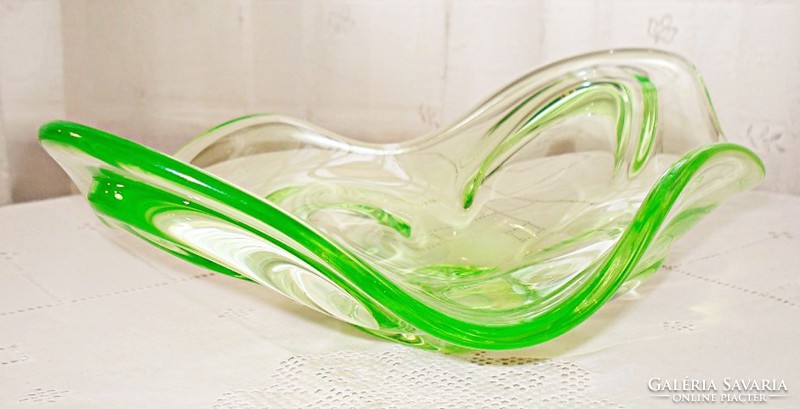 Elegant uranium green glass table top