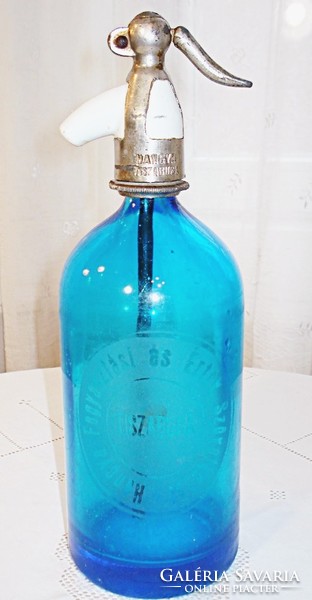 Ant, blue soda bottle with porcelain head (Kont Oskar head)