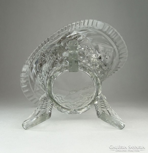 0Q057 Nagyméretű üveg asztali díszváza 22 cm