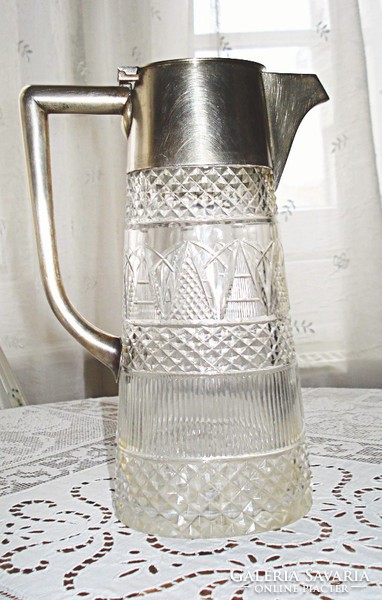 Elegant art deco jug with handle, carafe