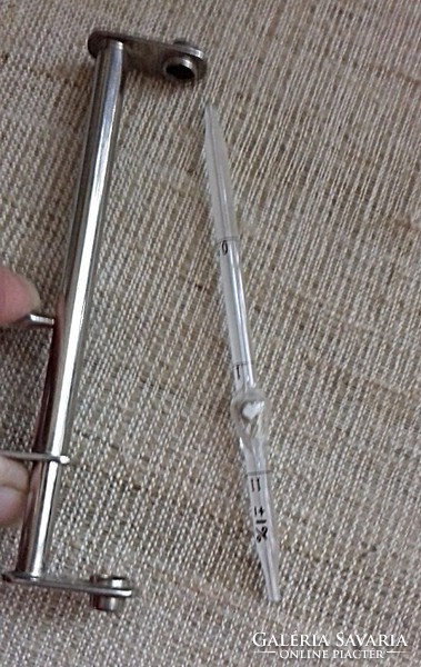 Old metal and paper case thermometers in one
