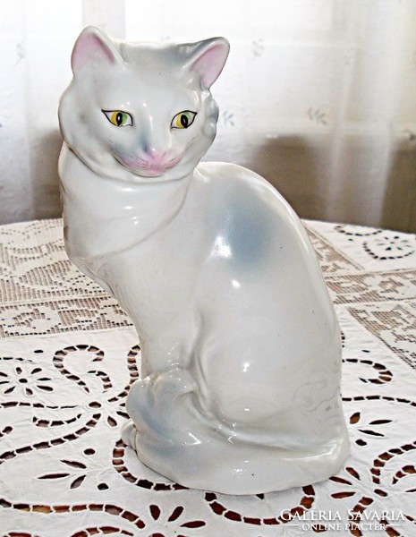 Drasche porcelán macska, kézzel festett