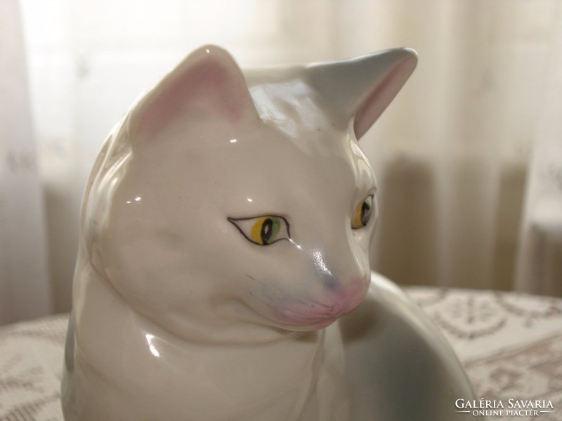 Drasche porcelán macska, kézzel festett