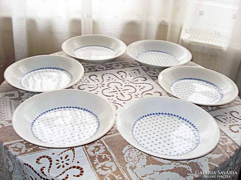 Ndk retro porcelain deep plates (6 pcs.)