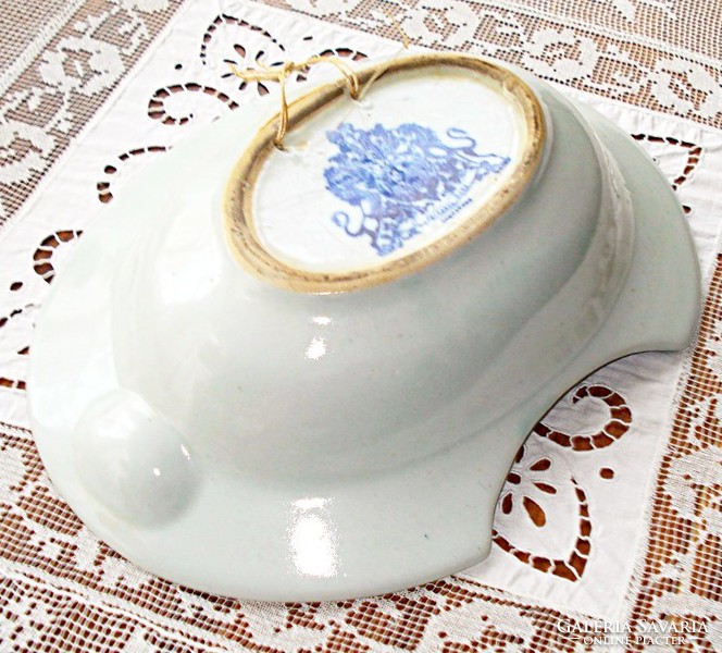  Antik "Victoria ware"  porcelán borbélytál /XIX. századi/