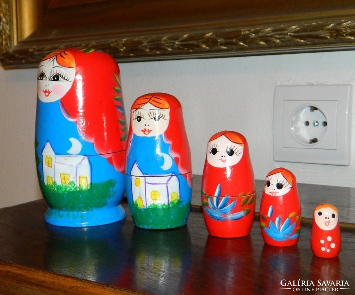 Matryoshka doll 5-piece set - Christmas