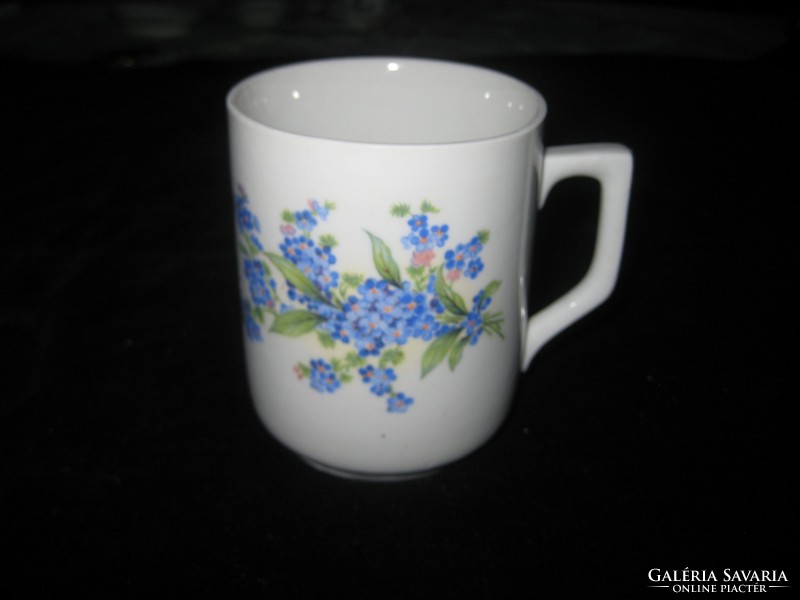 Zsolnay cup, forget-me-not, marked