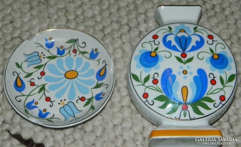 Polish lubiana centerpiece: ashtray + vase