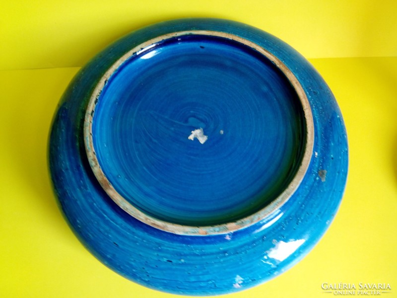 Bitossi - Aldo Londi design Rimini Blue kerámia tál asztalközép kínáló