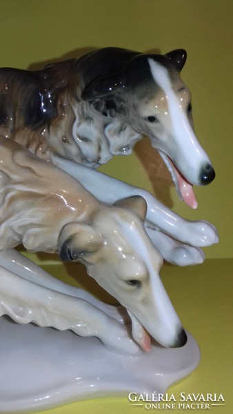 ENS borzoi porcelain dogs  marked