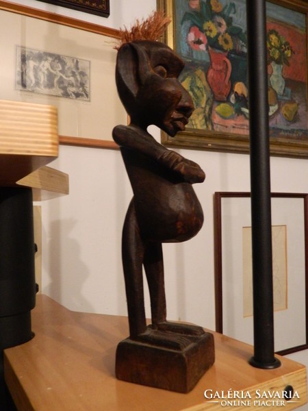 Oriental - Indonesian - wooden sculpture - native
