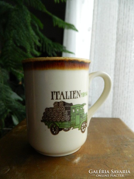 English Staffordshire driver mug Italian 1914 truck