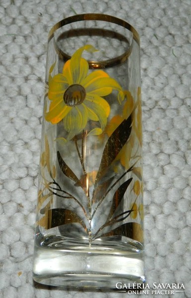 Antik kézzel festett súlyos bieder üveg váza
