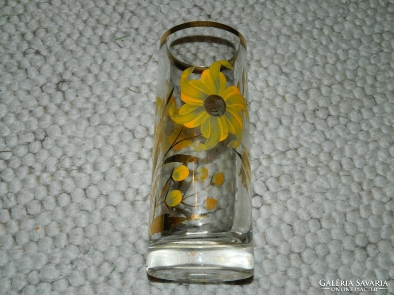 Antik kézzel festett súlyos bieder üveg váza