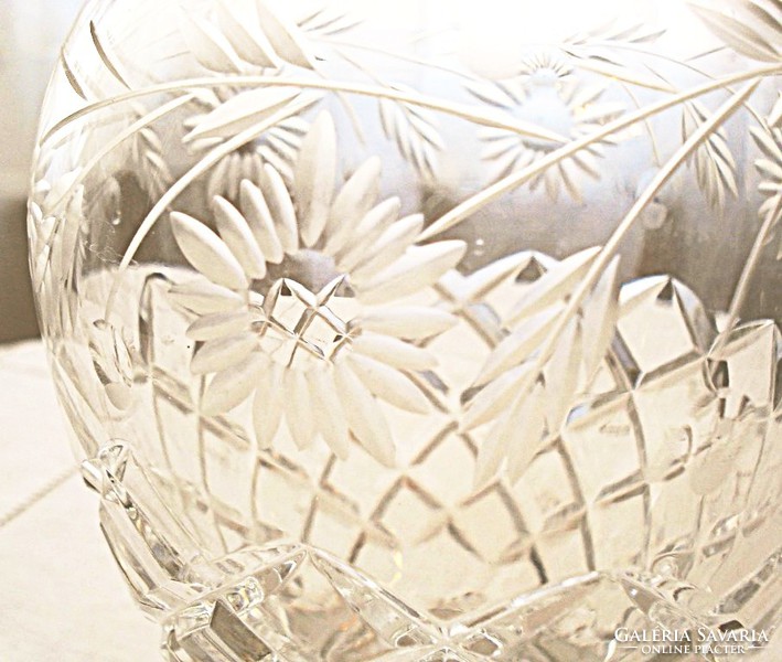 Régi elegáns ólomkristály váza ( 25 cm )