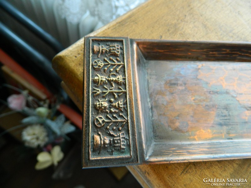 Tevan margit-style applied arts copper bowl - tray