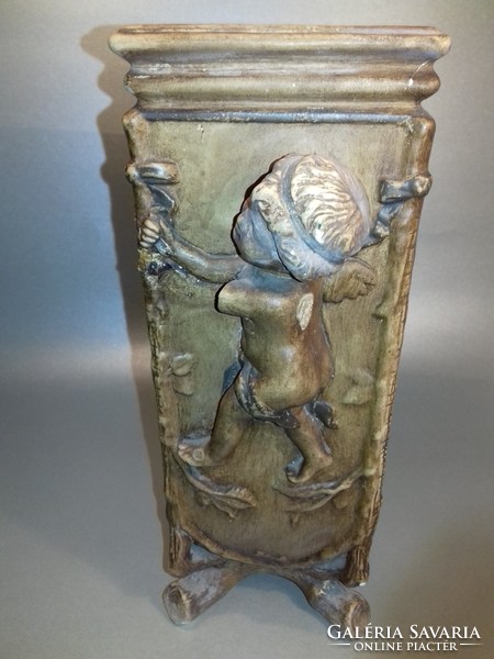 Bernard Bloch terracotta pottery flower pot vase marked