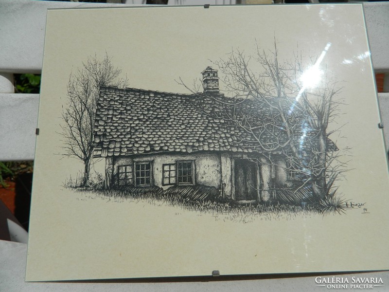 Viskó: marked engraving - etching, woodcut