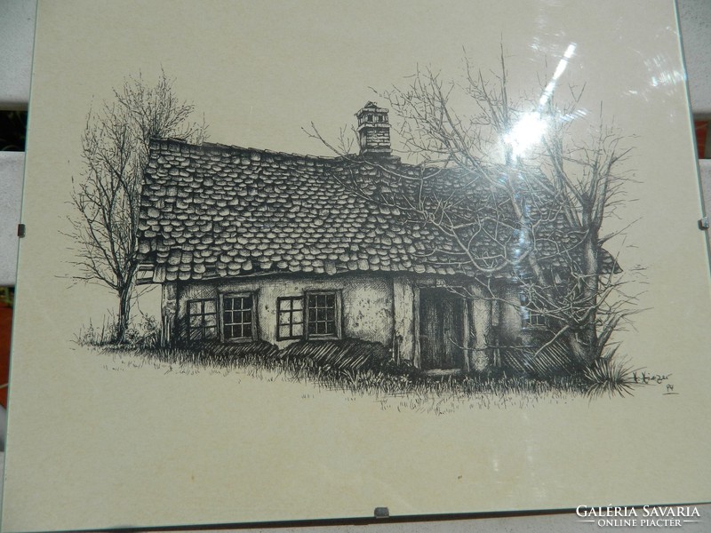 Viskó: marked engraving - etching, woodcut