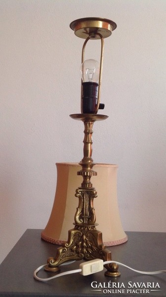 Réz asztali lámpa kastélyba