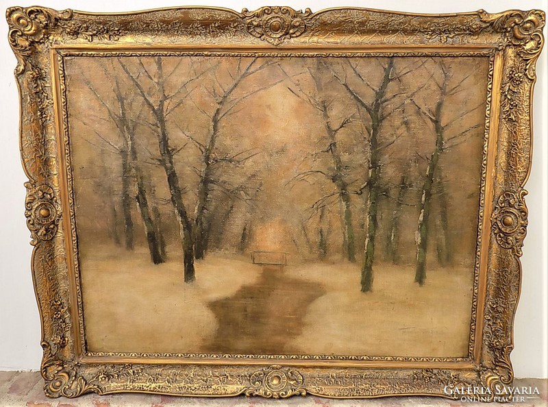László Kézdi Kovács (1864-1942) landscape.C. Oil painting 120x95cm with original guarantee !!!!!