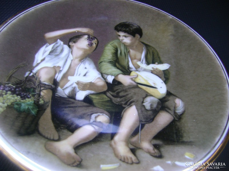 Disztányér  porcelán  Murillo festménnyel díszítve igazi ritkaság.