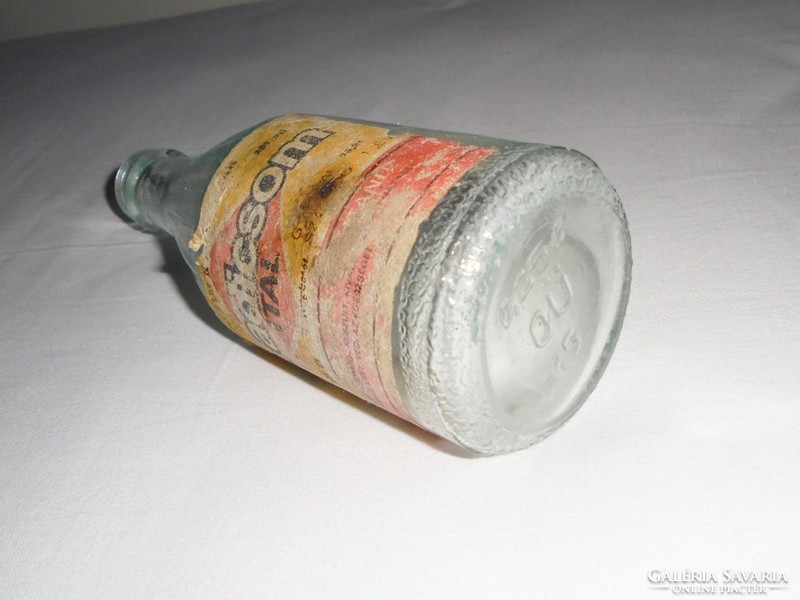 Retro papír címkés üveg palack - Paradicsom ital - Nyíregyházi Konzervgyár - 1979-es