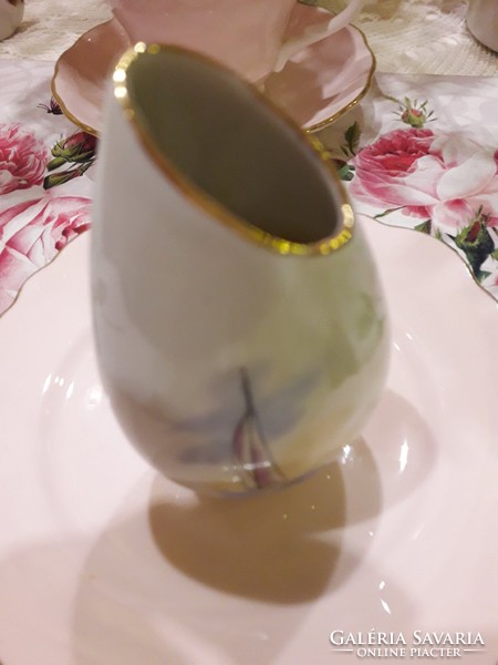 A small porcelain vase, a souvenir from Balaton