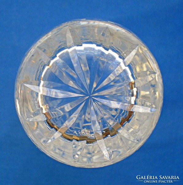 Elegáns, kézzel metszett ólomkristály vizes, üdítős, limonádés poharak (4 db)