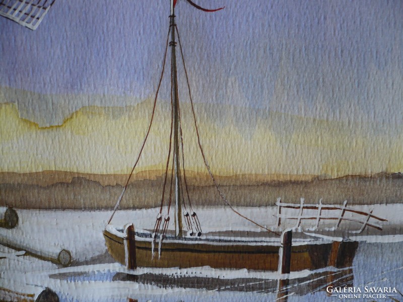 Yvette Mannee Dutch painting boats and harbors series / 10.