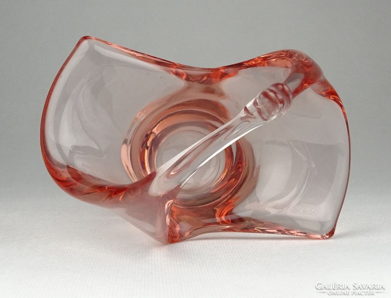 0R834 Formatervezett művészi üveg kosár 17 cm