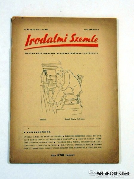 1948 március    /  IRODALMI SZEMLE  /  RÉGI EREDETI ÚJSÁG Szs.:  6603