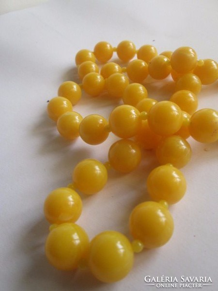 Synthetic amber necklace 74 cm long