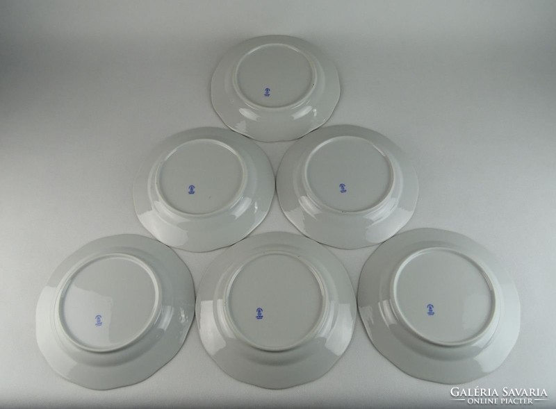 0R209 Antik Óherendi porcelán lapos tányér 6 db