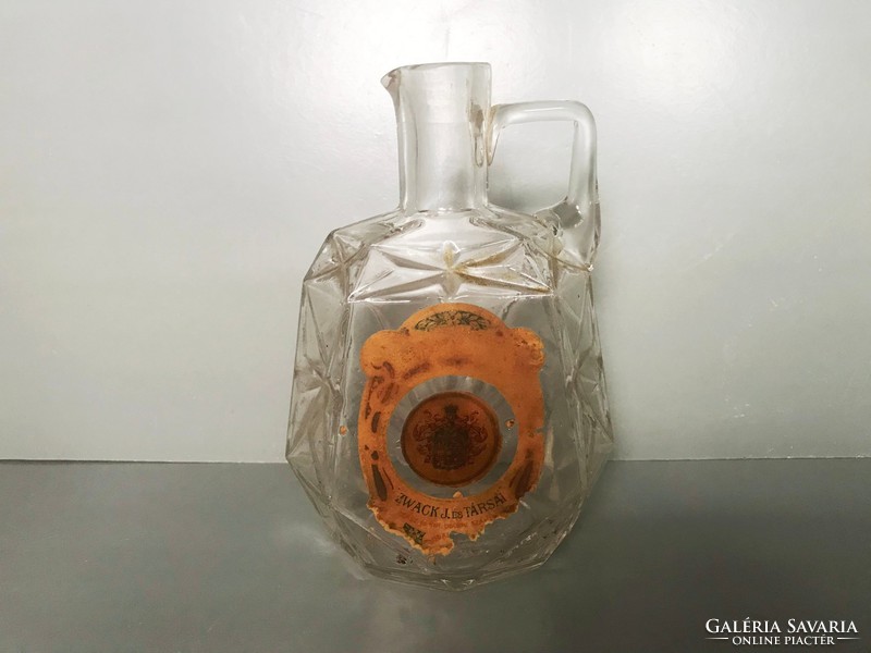 Antique zwack j. And his companions imperial and royal court carrier polygonal glass unicum
