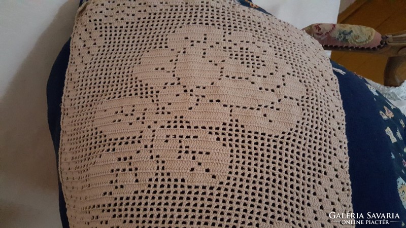 Hand crocheted pillow base or small tablecloth