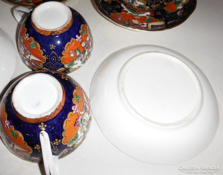 Hand-painted teacup set with oriental life pictures - 6pcs