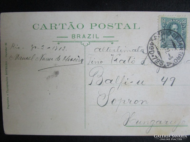 VITANGE 1912 BRAZILIA Rio de Janeiro PRACA TIRADENTES KÉPESLAP METROPOLIS TÁJKÉP