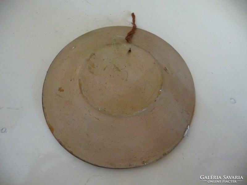 Horezu kerámia fali tányér (d:14 cm)