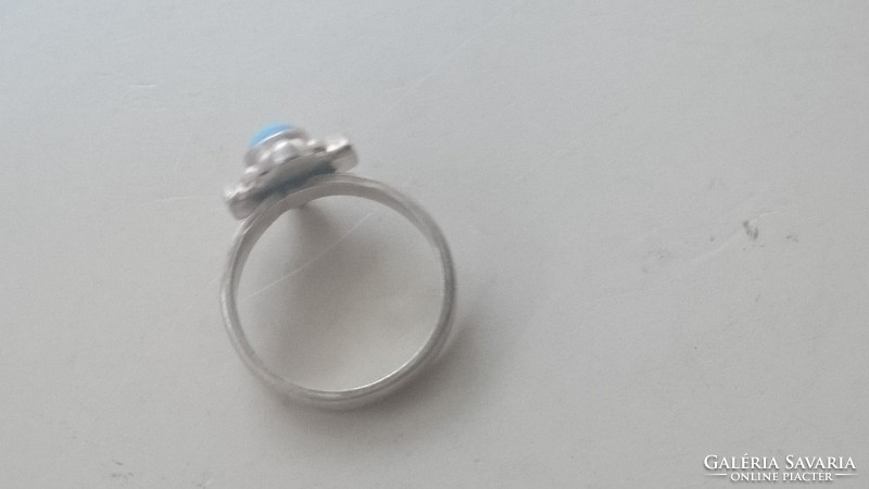 Ezüst gyűrű kék kővel. 925 