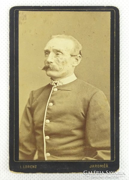 0R892 Antik LORENZ fotográfia katona portré 1883
