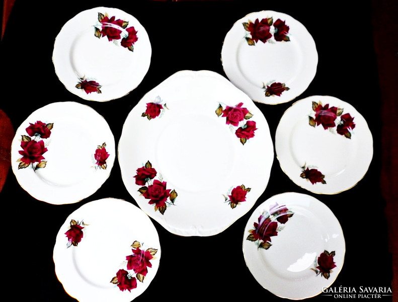 Beautiful snow white bone china rose English cake set