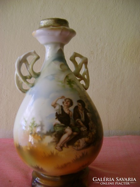 ALTWIEN porcelán váza Murillo festmény részlettel díszítve