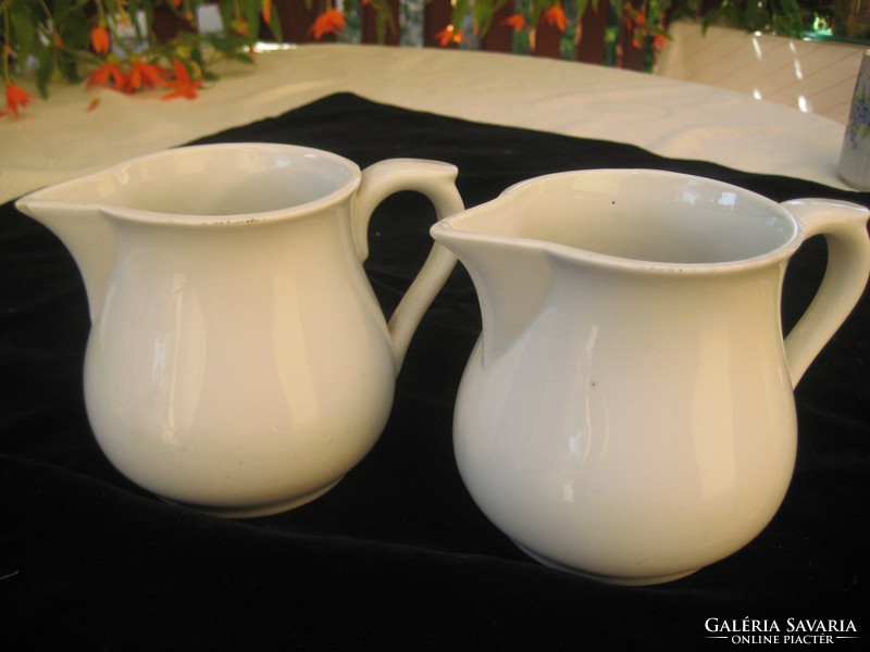 Zsolnay antique milk jugs with 2 tiny damages / rarely seen shape/