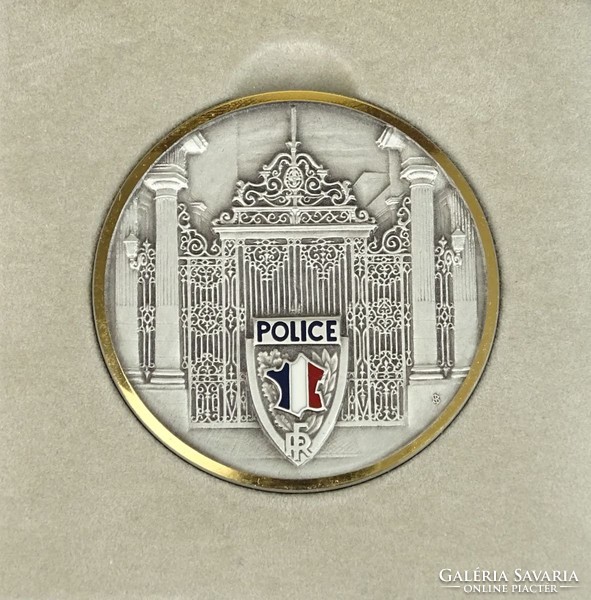 0R941 J. Balme francia rendőrség bronz plakett