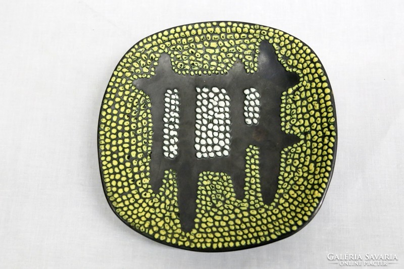 Industrial artist retro ceramic wall plate, around 1960 - 01552