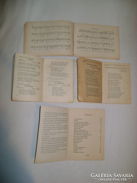 Retro táncdal és sláger füzet - 1959/69/69/75 - négy darab